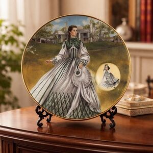 1993 The Country Walking Dress Porcelain Plate #17153 Bradford Exchange Scarlett